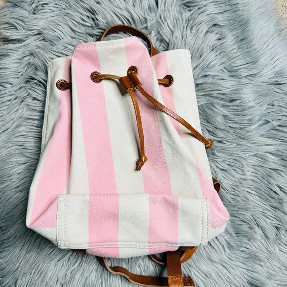 Madewell The Canvas Somerset Backpack in petal pink strip | NWT | - Picture 2 of 7